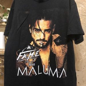 Black Maluma 2018 tour shirt